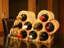 Modern Asymmetrical Wine Rack Vector DXF File for Laser Cutting