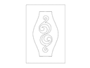 Modern Decorative Panel with Swirl Design DXF Vector File