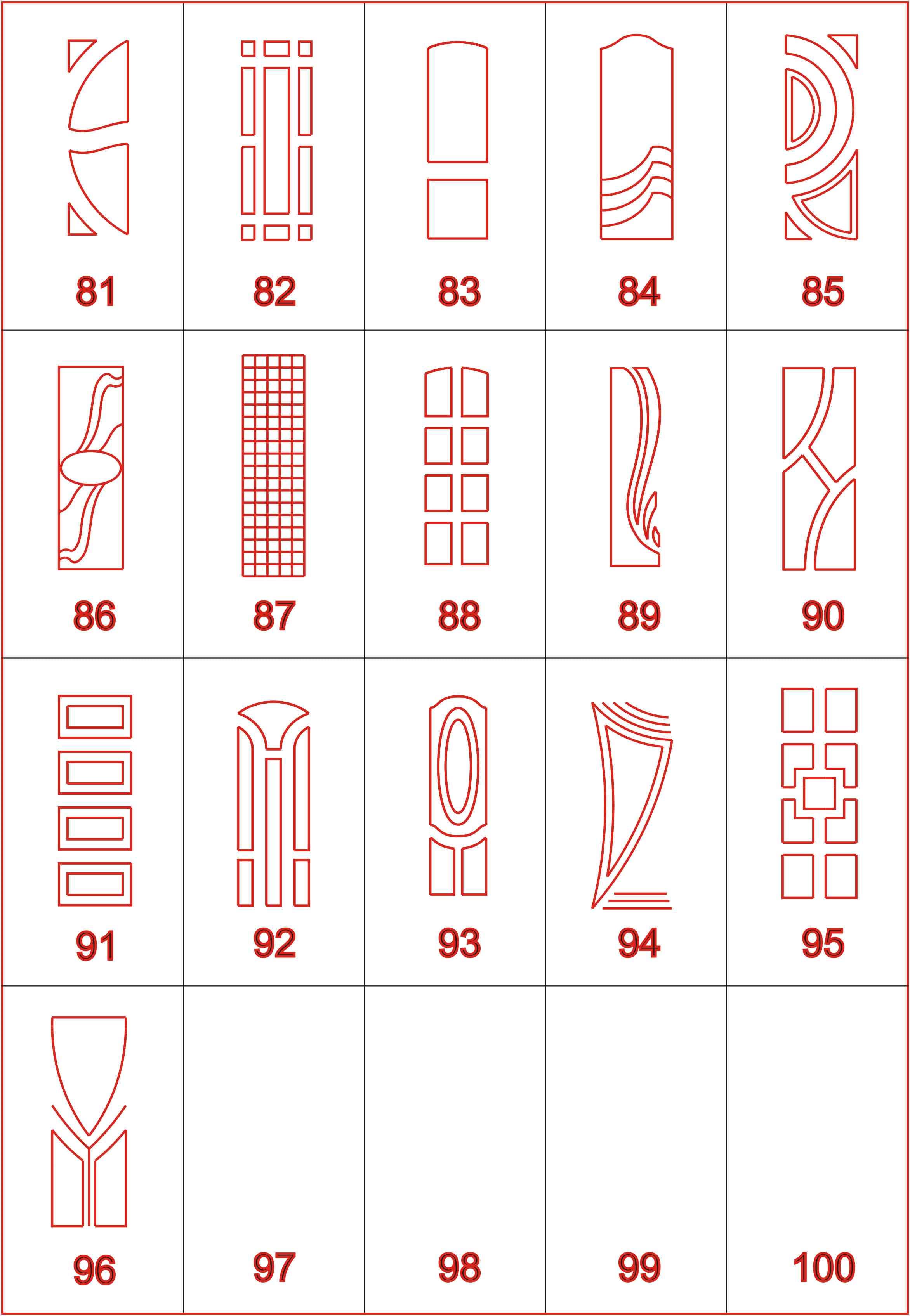Modern Door Panel CNC Patterns Collection Vector Files