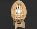 Modern Egg Shape Pendant Lamp Laser Cut Vector File