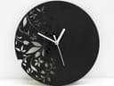 Modern Floral Wall Clock Laser Cut File Vector