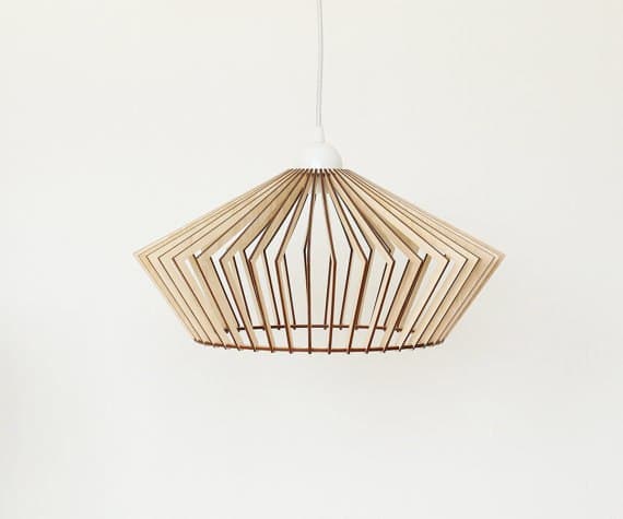 Modern Geometric Pendant Lamp Shade DXF Vector File for Laser Cut
