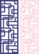 Modern Geometric Room Divider Vector Design DXF File