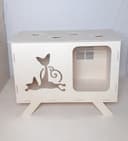 Modern Laser Cut Wooden Cat House Vector Design