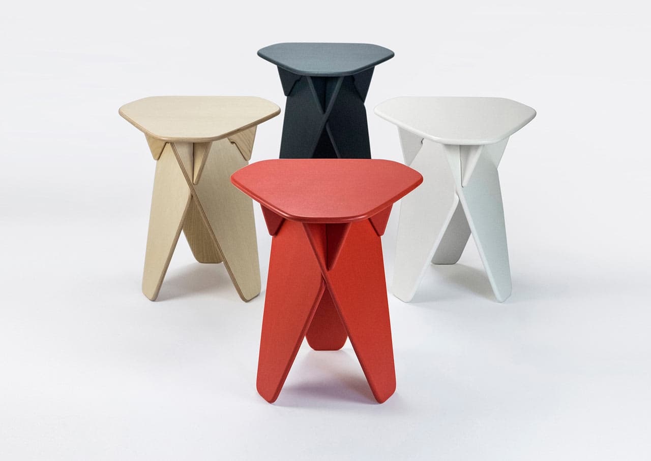 Modern Minimalist Stool Laser Cut Vector Plan (DXF, SVG, CDR)