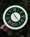 Modern Moss Roman Numeral Wall Clock Laser Cut Vector File