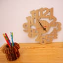Modern Numerical Wall Clock Vector Design for Laser Cutting DXF
