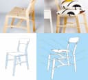 Modern Plywood Chair 3D Puzzle - Laser Cut CNC DXF File