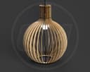 Modern Slat Pendant Light - Laser Cut Wood Lamp Vector Plan