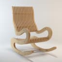 Modern Slat Rocking Chair CNC Vector Plan DXF