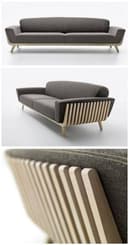 Modern Slat Sofa Frame Laser Cut Vector File