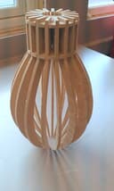 Modern Slatted Lamp 3D Puzzle Vector DXF File