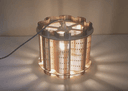 Modern Slatted Wooden Lampshade Laser Cut Vector DXF
