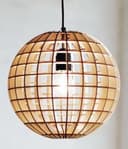 Modern Spherical Wood Pendant Lamp Laser Cut Vector File