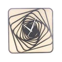 Modern Spiral Square Wall Clock Laser Cut Vector File