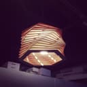 Modern Twisted Hexagon Pendant Lamp Laser Cut Vector File
