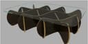 Modern Wave Coffee Table DXF Vector File for Laser Cutting