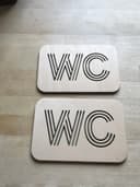 Modern Wooden WC Toilet Sign DXF SVG Laser Cut File