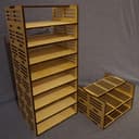 Modular Desktop Organizer Shelf SVG Laser Cut File