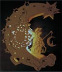 Moon and Angel Night Light Laser Cut Vector File