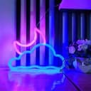 Moon and Cloud LED Neon Sign Vector Design for Laser Cutting