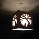 Moon Rabbit Tree Square Ceiling Lamp DXF Vector File
