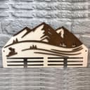 Mountain Snowboarder Medal Hanger Laser Cut DXF CDR Vector