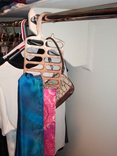 Multi-Slot Closet Organizer Hanger Laser Cut Vector DXF File