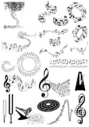 Musical Notes and Elements Vector Set for Laser Cutting