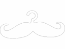 Mustache Clothes Hanger Vector Design DXF File