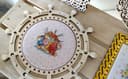 Nautical Ship Wheel Embroidery Frame Laser Cut Vector File