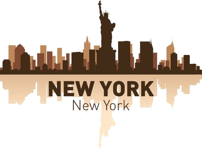 New York Skyline Silhouette Vector - Free CDR File for Laser Cutting