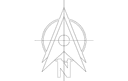 North Arrow Compass Symbol Vector File for CNC DXF