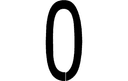 Number 0 Stencil Vector File for Laser Cutting DXF