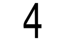 Number 4 Vector Cut File - Clean Minimalist DXF Design