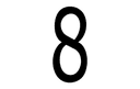 Number 8 Stencil Design Vector File for Laser Cutting
