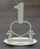 Number One Table Centerpiece with Cherubs Laser Cut Vector File