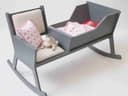Nursing Rocking Chair and Baby Cradle Combo DXF Vector File