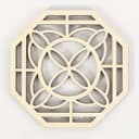 Octagonal Chinese Lattice Coaster Laser Cut File (SVG, DXF)