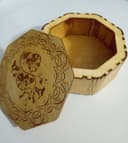 Octagonal Floral Keepsake Box Laser Cut Vector Plan DXF