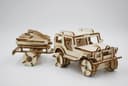 Off-Road Jeep with Trailer 3D Puzzle Laser Cut Vector File
