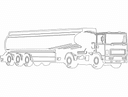 Oil Tanker Truck Vector File for Laser Cutting DXF