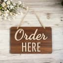 Order Here Hanging Sign Vector File for Laser Cutting