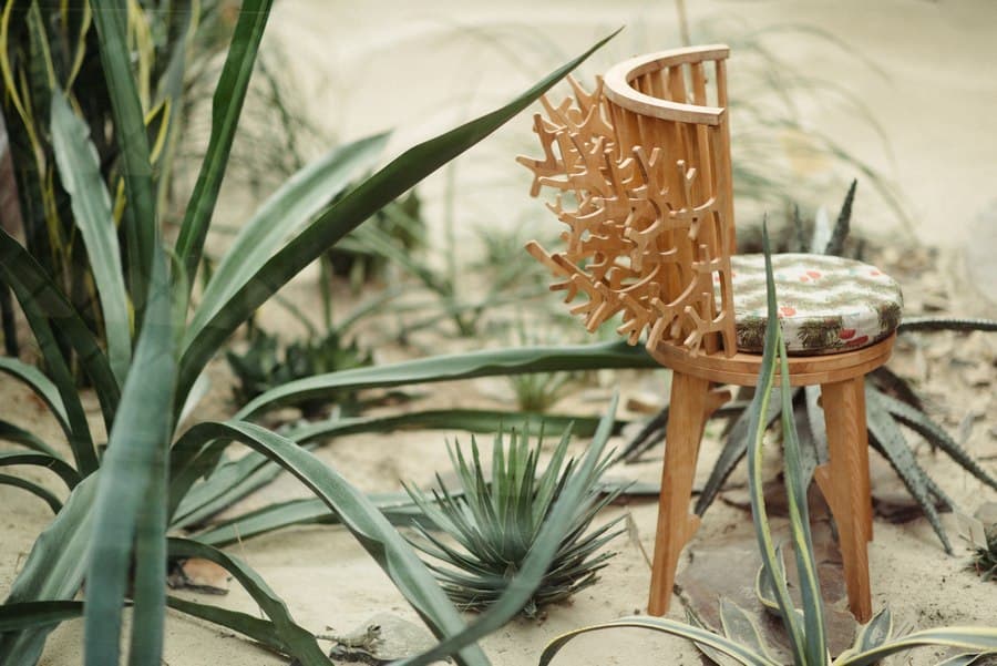 Organic Coral Backrest Chair Laser Cut Vector File