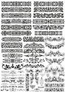 Ornamental Decorative Borders and Flourishes Vector Set
