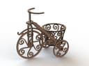 Ornamental Tricycle 3D Puzzle - DXF Laser Cut File