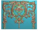 Ornate Baroque Floral Panel 3D Relief Vector File for CNC