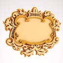 Ornate Baroque Mirror Frame Laser Cut Vector DXF File