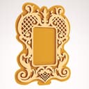 Ornate Baroque Mirror Frame Laser Cut Vector DXF File