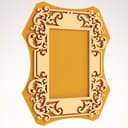 Ornate Baroque Style Picture Frame Vector File for Laser Cutting